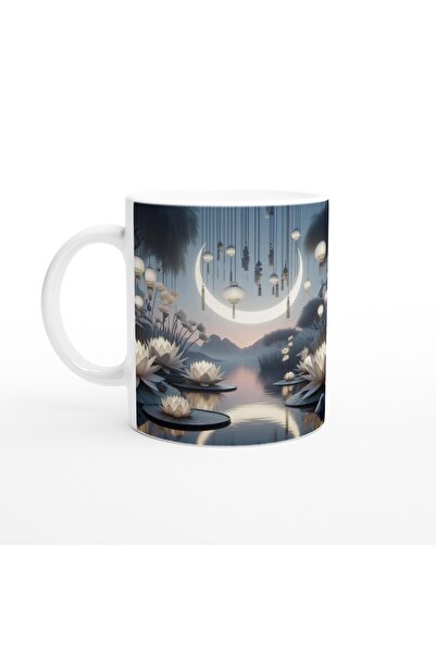 Wisdom Rain كوب قهوة مطبوع عليه برج السرطان - حديقة الأبراج في ضوء القمر Vs2