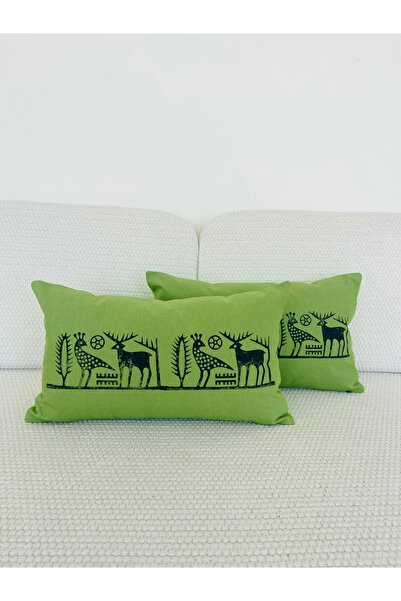 TheBohoHomeDecor سلسلة الأساطير - غطاء وسادة مزخرف من الكتان العضوي