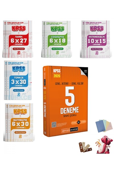 Pegem Akademi Yayıncılık Pegem 2026 KPSS Genel Yetenek Genel Kültür Tamamı Çö...