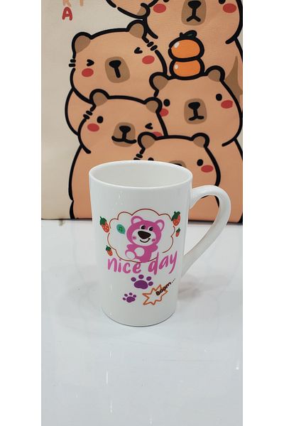 KAZUKO Pink bear ceramic mug