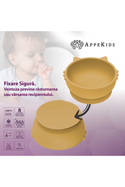 APPEKIDS Silikonová miska, AppeKids, Kitty I - Med