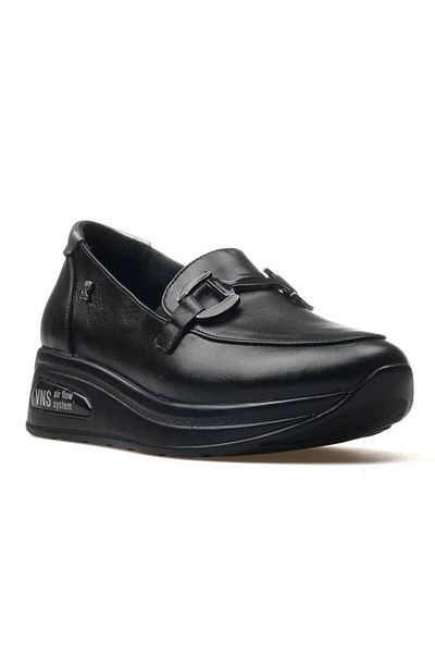Venüs 2216647Y Women's Genuine Leather Buckle Feta Heel Air Flow Casual Shoes