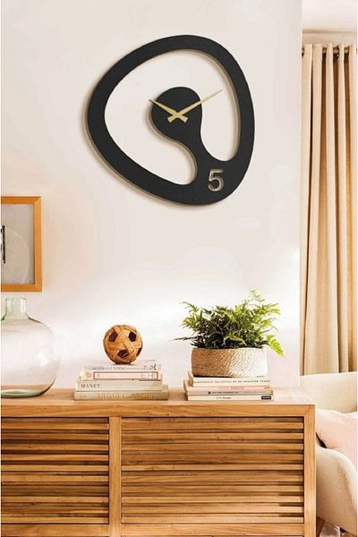 Rapithwin Wooden Silent Wall Clock - Modern Home Office Decorations - Wall Accessories