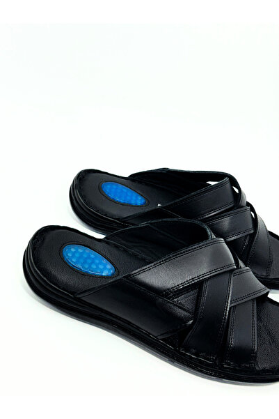 ZSHOES 100% Inner/Outer Genuine Leather Orthopedic Gel Sole Men's Slippers