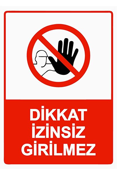 BBO REKLAM Attention No Trespassing Warning Sign Photolumen 70X100 cm