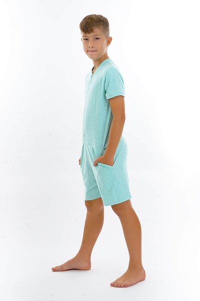 dendy Chlapecký overal pyžamový krátký Light blue 251/152