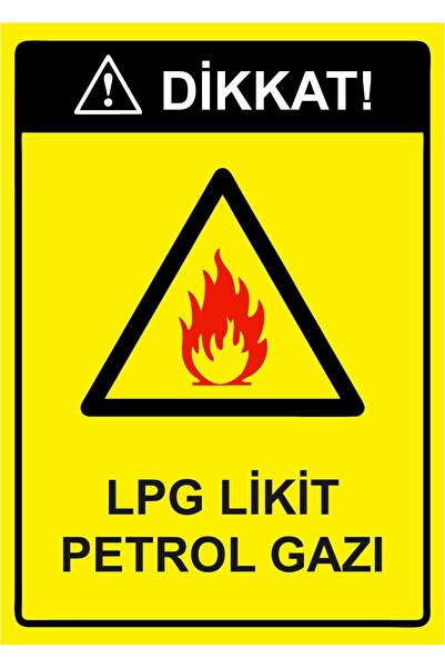 ZiPrinter انتبه! لافتة تحذيرية للغاز البترولي المسال LPG مصنوعة من البلاستيك ...