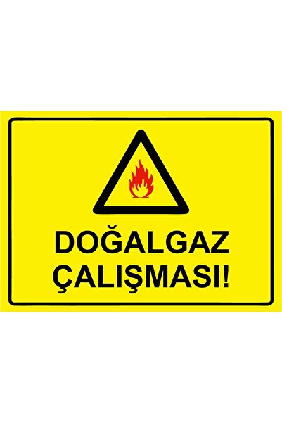 ZiPrinter عملية الغاز الطبيعي! لافتة تحذير من مادة PVC مقاس A5 15x21 سم