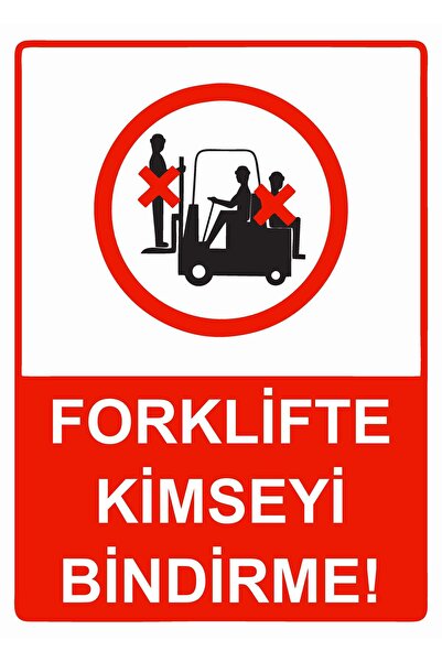 ZiPrinter لا تلقيون أي شخصاً في الرافعة الشوكية! لافتة تحذير من مادة PVC مقاس...