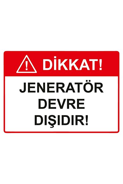 ZiPrinter Attention! Generator Out of Service Isg Warning Sign Pvc A4 21X30 cm