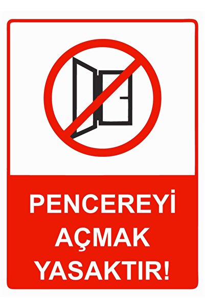 ZiPrinter من يفتح النافذة يُعدّ مجرمًا! لافتة تحذير من مادة PVC مقاس A4 21x30 سم