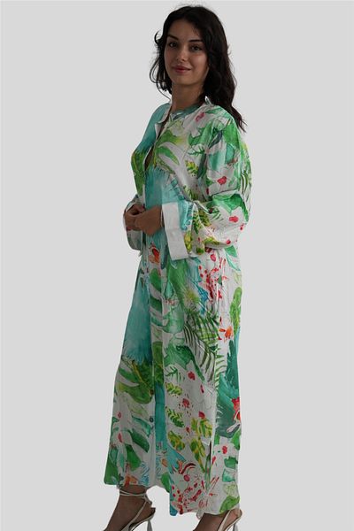 Miss Boheme Green Bohemian Shirt Dress