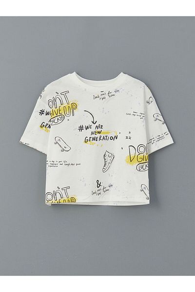 LC Waikiki Crew Neck Girl's Crop T-Shirt