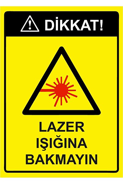 ZiPrinter انتبه! لافتة تحذيرية لا تنظر إلى الضوء الليزري مصنوعة من البي في سي...