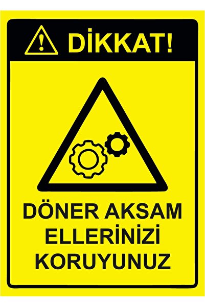 ZiPrinter انتبه! لافتة تحذيرية من نوع دوّراني أزمك إليرز نورز كوريوت سيلو، مصنوعة من مادة PVC، مقاس A5، 15×21 سم
