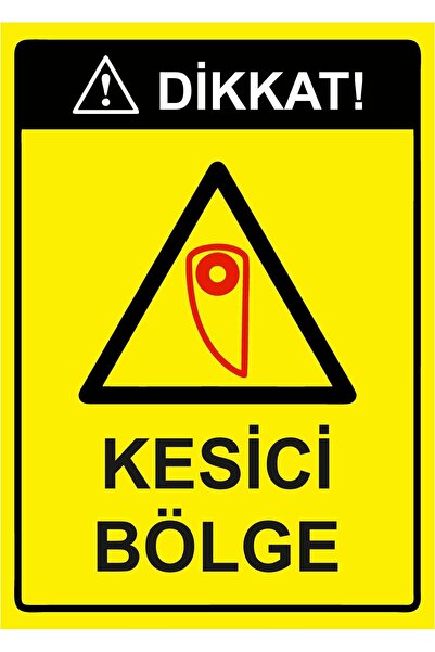 ZiPrinter Attention! Danger Zone Isg Warning Sign Pvc A4 21X30 cm