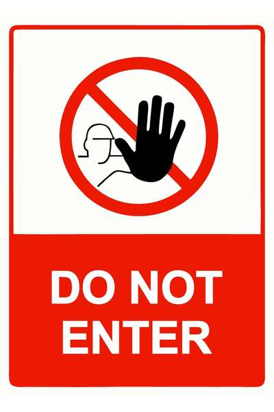 ZiPrinter لافتة تحذيرية من البلاستيك PVC مقاس A3 30×42 سم بعبارة 'لا دخول'