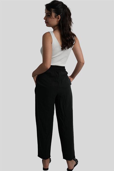 Miss Boheme Black Color Fabric Pants