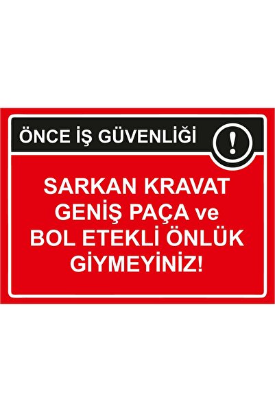 ZiPrinter لافتة تحذيرية من شركة آي إس جي بعبارة 'الأمان أولاً' مع ربطة عنق مت...