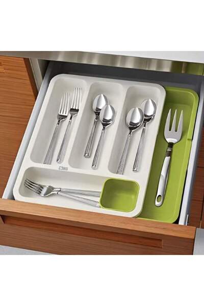 SIKS Organizator de sertare pentru tacâmuri, extensibil și reglabil, cu 6 com...