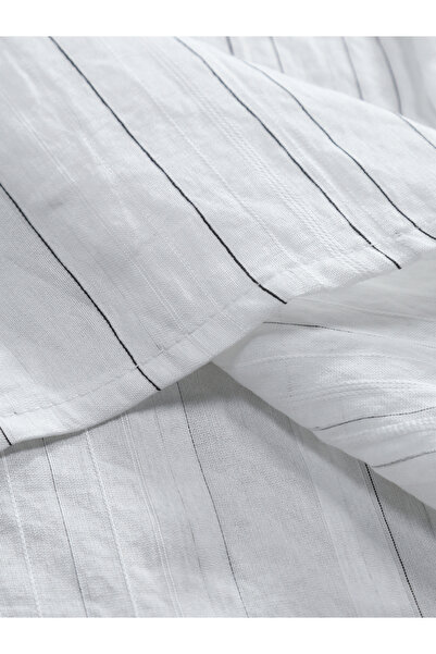 Take Two By Styli Textured Striped Short Sleeve Button Up Shirt