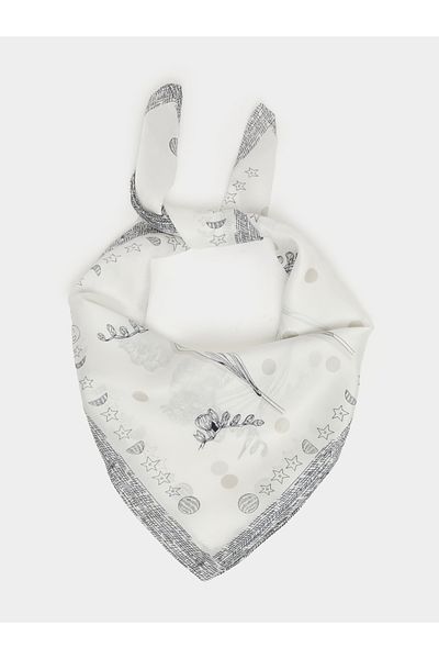 Styli Floral Print Square Neck Scarf