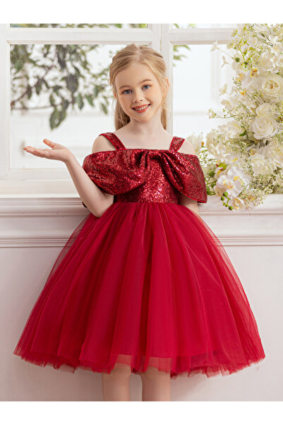 Take Two By Styli Sequins Embellished Fit and Flare Mesh Dress