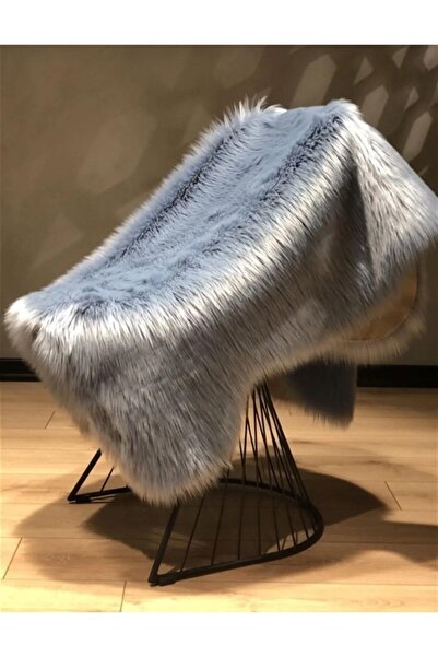 Homeax Kuzu Post Gri Üst Kalite Yıkanabilir Yumuşak Dokulu Peluş Halı