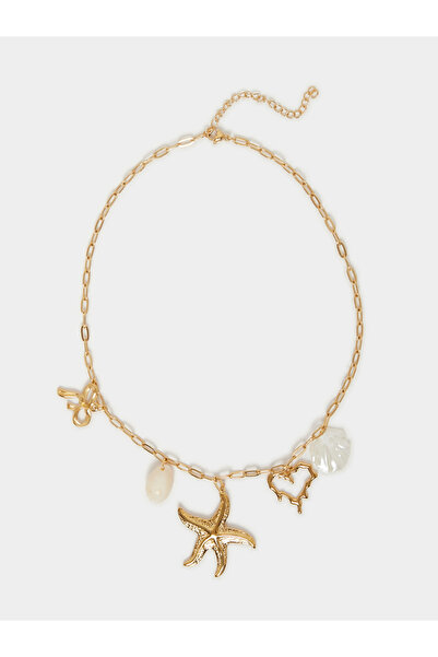 Styli Sea Charm Link Necklace with Lobster Clasp