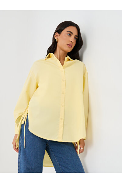 Styli قميص طويل كبير الحجم بفتحة جانبية