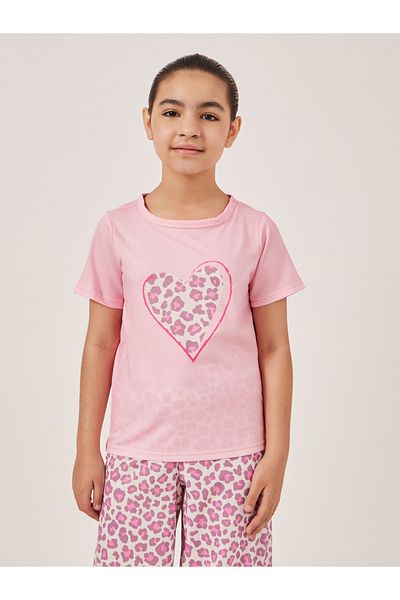 Styli Animal Printed Short Sleeve T-Shirt and Pyjama Set