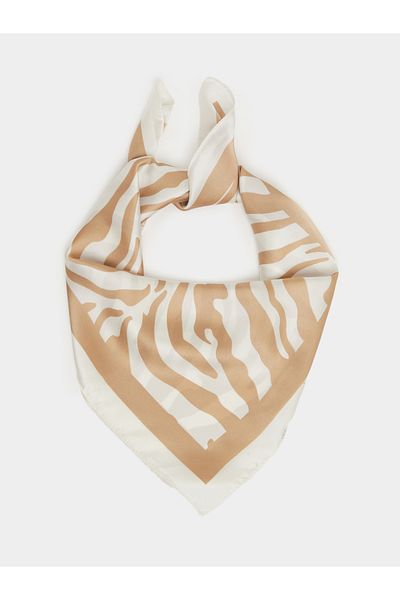 Styli Striped Print Satin Scarf