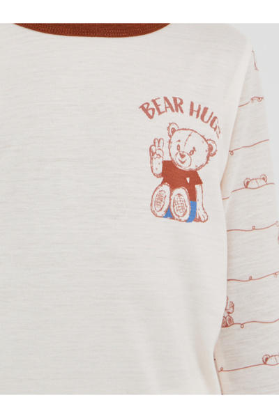 Styli Printed Long Sleeve T-Shirt and Jogger Pyjama Set