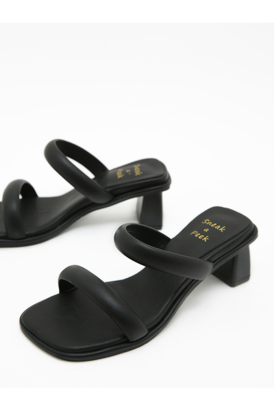 Sneak-a-Peek By Styli Open Toe Block Heel Sandals