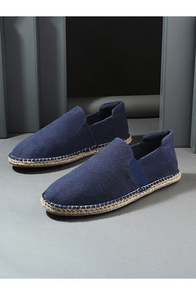 Styli Contrast Stitch Detail Slip On Espadrilles