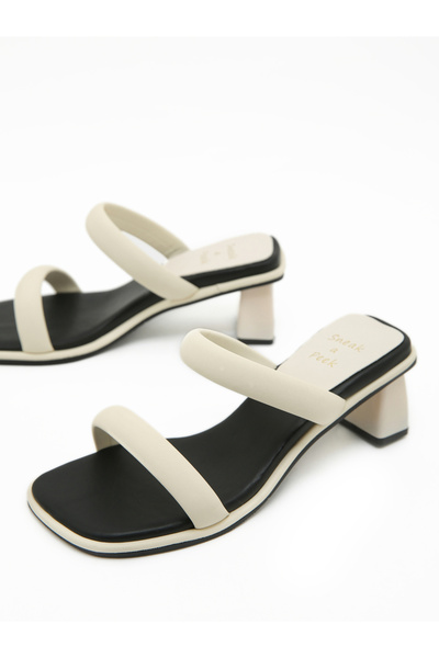 Sneak-a-Peek By Styli Open Toe Block Heel Sandals