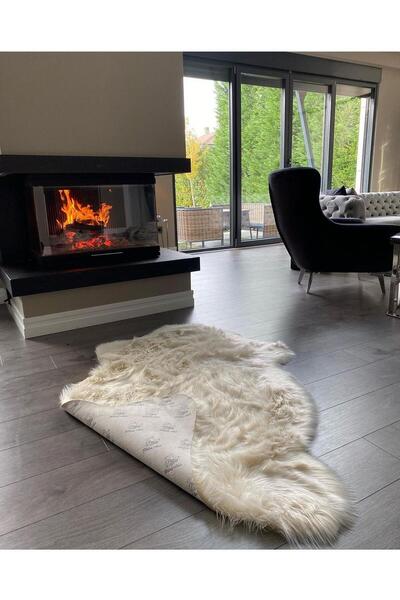 Homeax Kuzu Post Kemik Üst Kalite Yıkanabilir Yumuşak Dokulu Peluş Halı