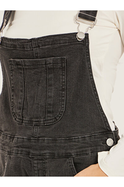 Styli Denim Front Pocket Short Dungaree Romper