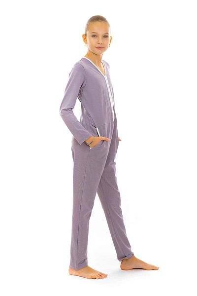 dendy Dívčí overal pyžamový dlouhý Lilac 62/128