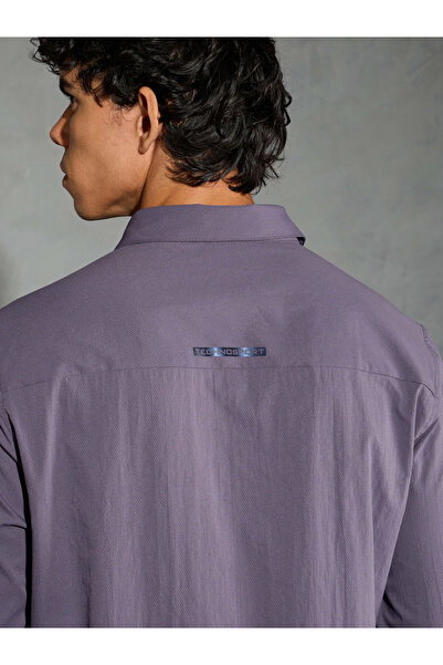 Technosport By Styli Solid Spread Collar Regular Fit Shirt