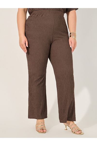 Styli Solid Plus Size Regular Trouser