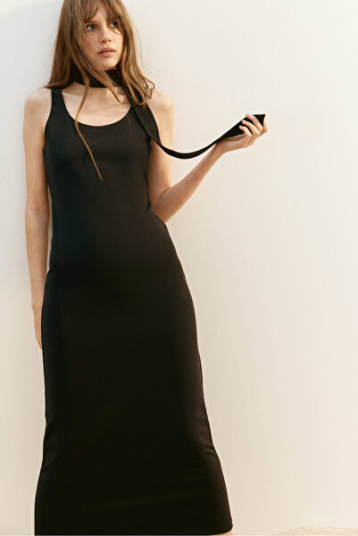 H&M Şallı Bedene Oturan Elbise