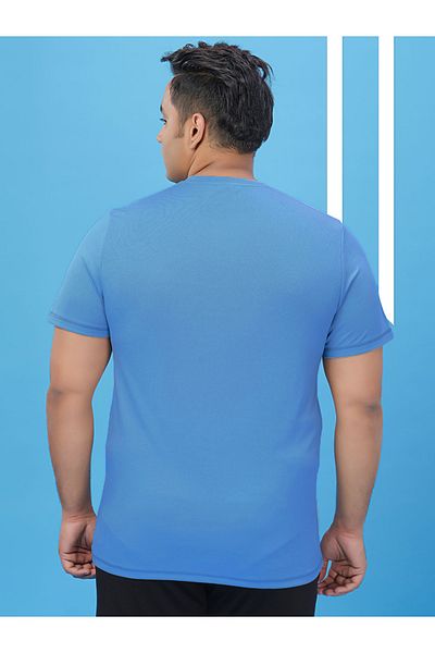 Technosport By Styli Men Solid Round Neck Slim Fit T-Shirt with TECHNOCOOL+