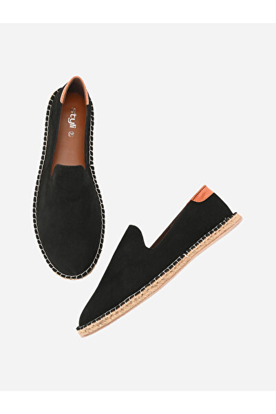 Styli Contrast Stitch Detail Slip On Espadrilles