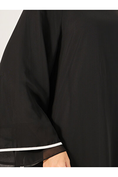 Take Two By Styli Contrast Trim Layered A-Line Jalabiya