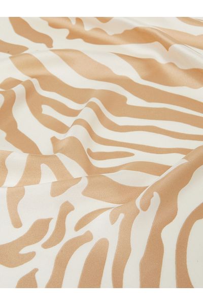 Styli Striped Print Satin Scarf