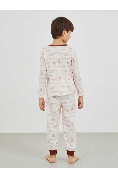 Styli Printed Long Sleeve T-Shirt and Jogger Pyjama Set
