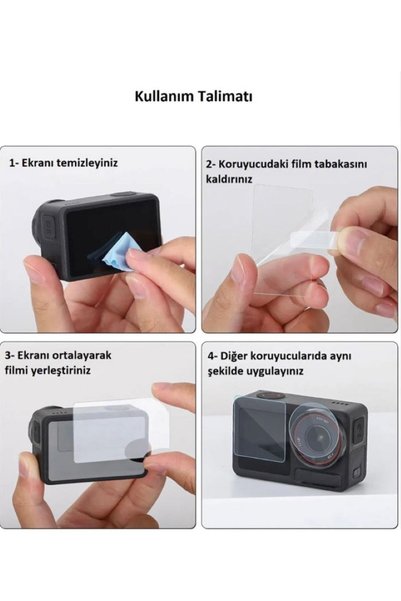 fimtech Dji Osmo Action 3 Uyumlu Ekran Koruyucu Film