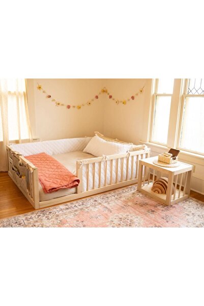 SRKYHOME CONSEPT MK MONTESSORİ YUVARLAK ÇITALI BEBEK VE ÇOCUK KARYOLASI