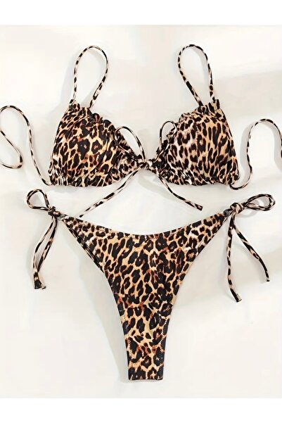 Lilly 2025 Yeni Leopar Desen Bikini